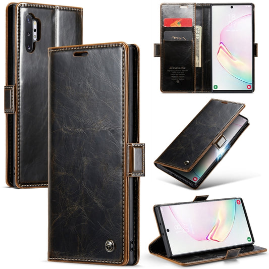 For Samsung Galaxy Note10+ CaseMe 003 Crazy Horse Texture Leather Phone Case(Coffee) - Galaxy Phone Cases by CaseMe | Online Shopping UK | buy2fix