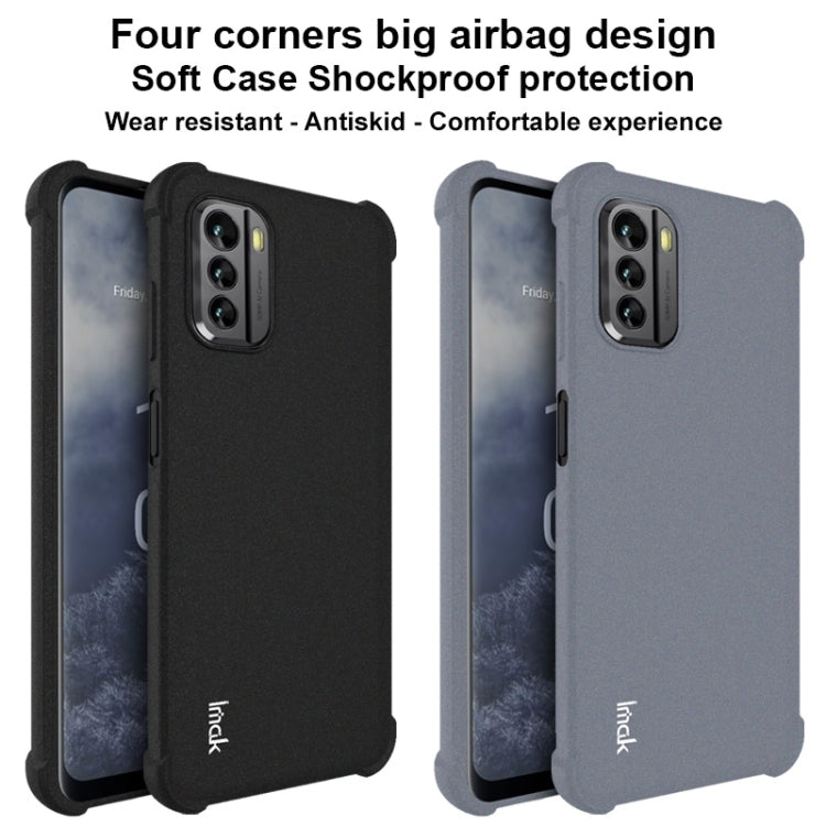 For Nokia G60 5G imak Shockproof Airbag TPU Phone Case(Matte Grey) - Nokia Cases by imak | Online Shopping UK | buy2fix