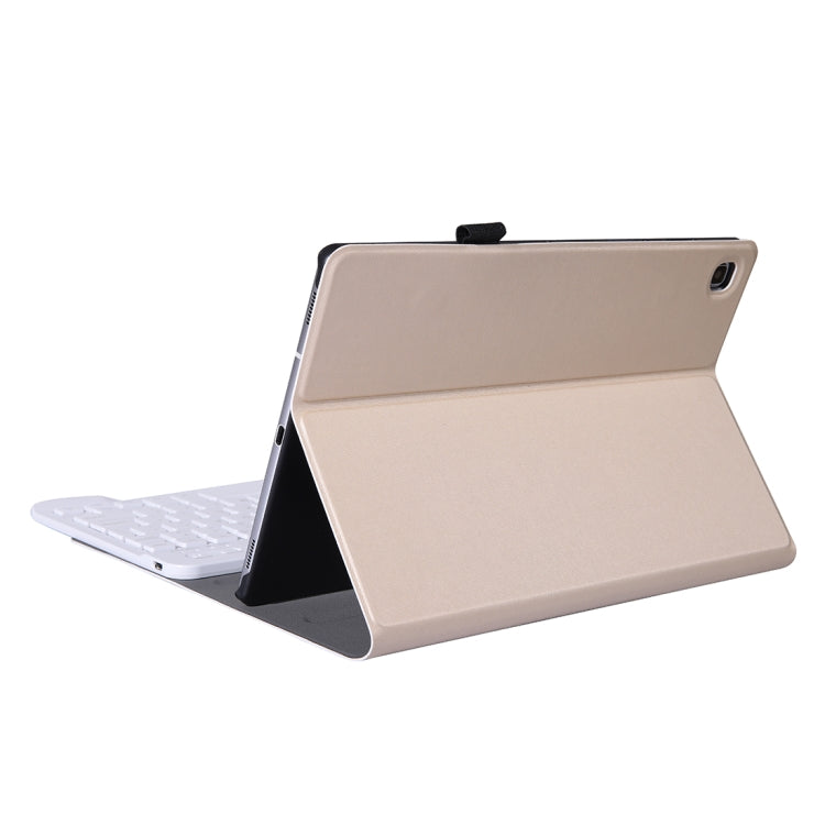A610 For Galaxy Tab S6 Lite 10.4 P610 / P615 (2020) Bluetooth Keyboard Tablet Case with Stand & Elastic Pen Band(Gold) - Samsung Keyboard by buy2fix | Online Shopping UK | buy2fix