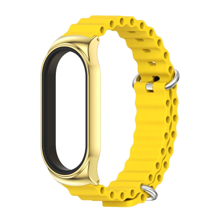 For Xiaomi Mi Band 6 / 5 / 4 / 3 MIJOBS CS Marine Silicone Breathable Watch Band(Yellow Gold) - Watch Bands by MIJOBS | Online Shopping UK | buy2fix