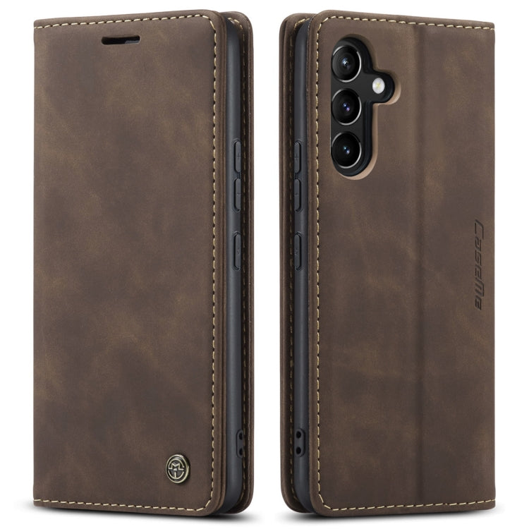 For Samsung Galaxy A54 CaseMe 013 Multifunctional Horizontal Flip Leather Phone Case(Coffee) - Galaxy Phone Cases by CaseMe | Online Shopping UK | buy2fix