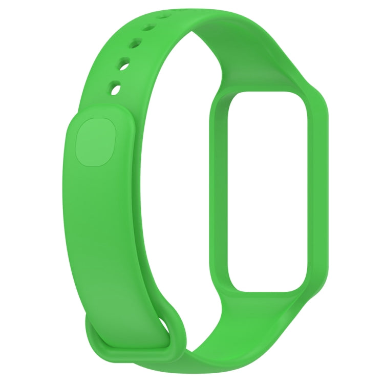 For Redmi Band 2 Solid Color Silicone Integrated Watch Band(Green) - Watch Bands by buy2fix | Online Shopping UK | buy2fix