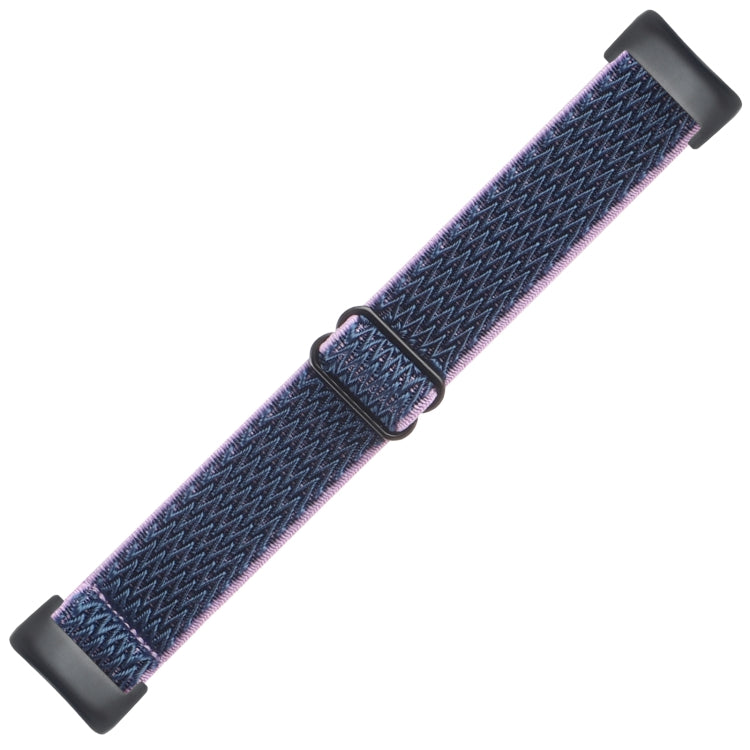 For Fitbit Charge 5 Buckle Wave Braided Nylon Watch Band(Indigo Blue) - Watch Bands by buy2fix | Online Shopping UK | buy2fix