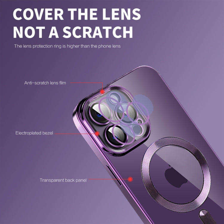 For iPhone 11 CD Texture Plating TPU MagSafe Phone Case with Lens Film(Black) - iPhone 11 Cases by buy2fix | Online Shopping UK | buy2fix