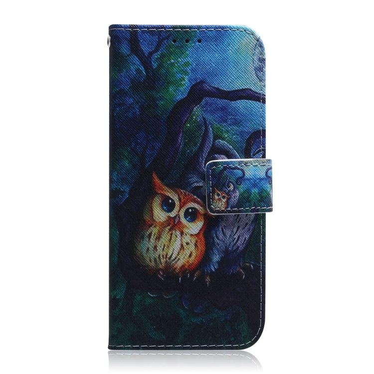 For OnePlus 11 Coloured Drawing Flip Leather Phone Case(Oil Painting Owl) - OnePlus Cases by buy2fix | Online Shopping UK | buy2fix