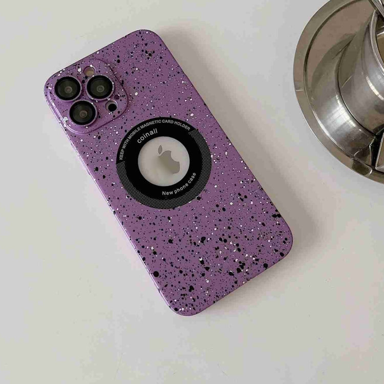 For iPhone 14 Pro Splash Ink MagSafe Magnetic Phone Case(Purple) - iPhone 14 Pro Cases by buy2fix | Online Shopping UK | buy2fix