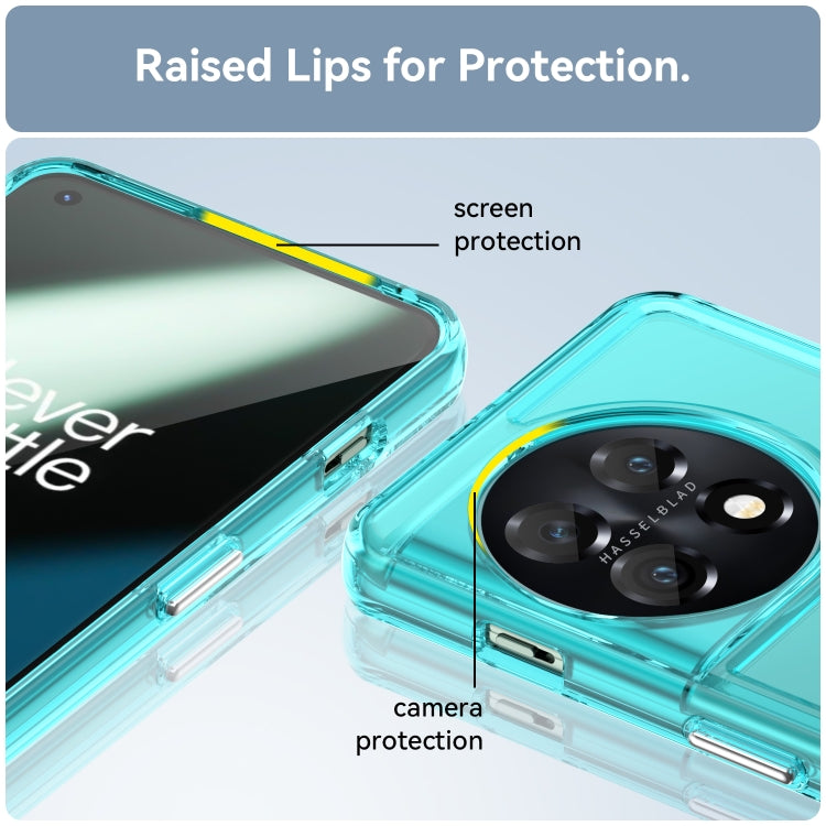 For OnePlus 11 Candy Series TPU Phone Case(Transparent Blue) - OnePlus Cases by buy2fix | Online Shopping UK | buy2fix