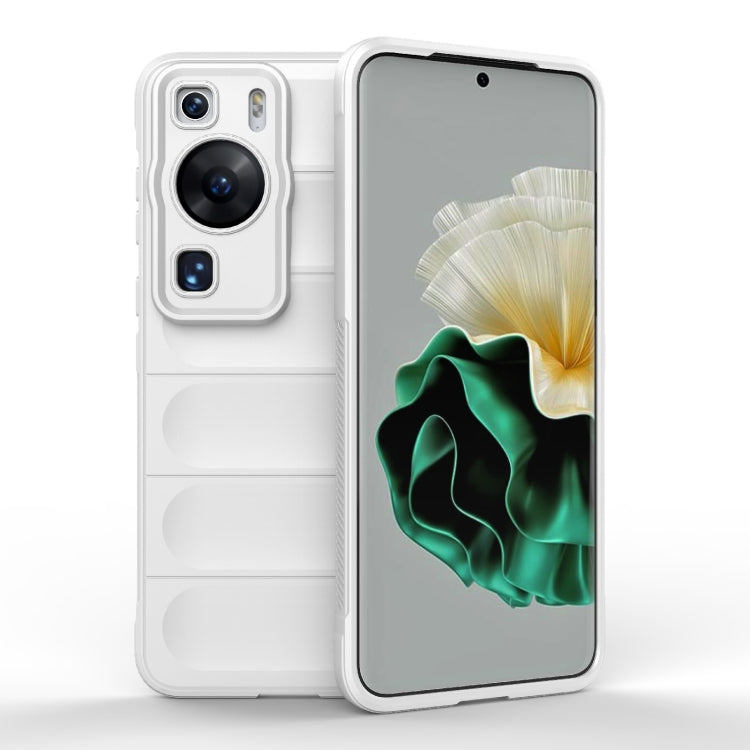 For Huawei P60 Magic Shield TPU + Flannel Phone Case(White) - Huawei Cases by buy2fix | Online Shopping UK | buy2fix