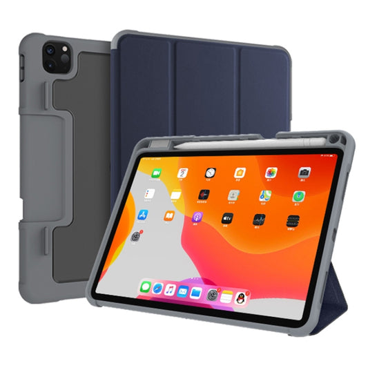 For iPad Pro 11 2022 / 2021 / 2020 Mutural Horizontal Flip Leather Tablet Case with Holder & Pen Slot(Dark Blue) - iPad Pro 11 (2022/2021) Cases by Mutural | Online Shopping UK | buy2fix