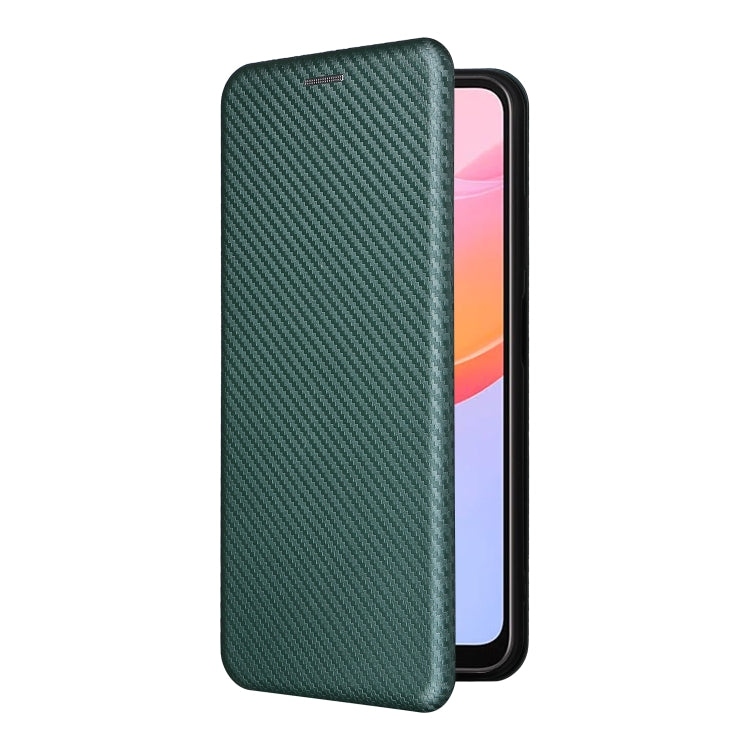 For Blackview A85 Carbon Fiber Texture Flip Leather Phone Case(Green) - More Brand by buy2fix | Online Shopping UK | buy2fix