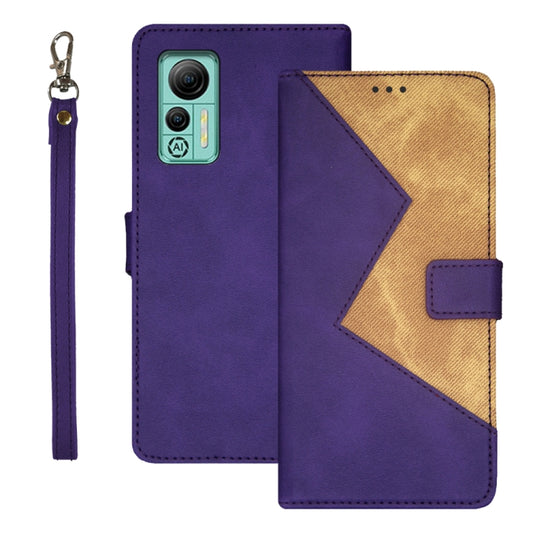 For Ulefone Note 14 idewei Two-color Splicing Leather Phone Case(Purple) - Ulefone Cases by idewei | Online Shopping UK | buy2fix