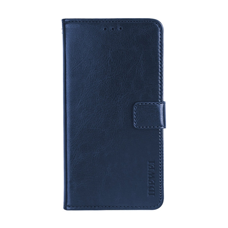 For Ulefone Note 14 idewei Crazy Horse Texture Leather Phone Case with Holder(Blue) - Ulefone Cases by idewei | Online Shopping UK | buy2fix