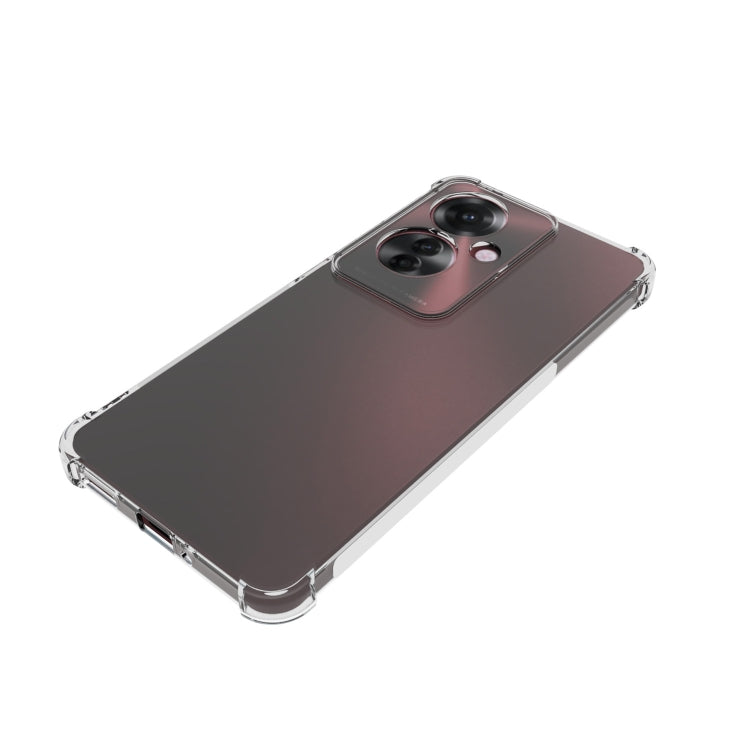 For OPPO Reno11 F 5G Global Shockproof Non-slip Thickening TPU Phone Case(Transparent) - Reno11 F Cases by buy2fix | Online Shopping UK | buy2fix