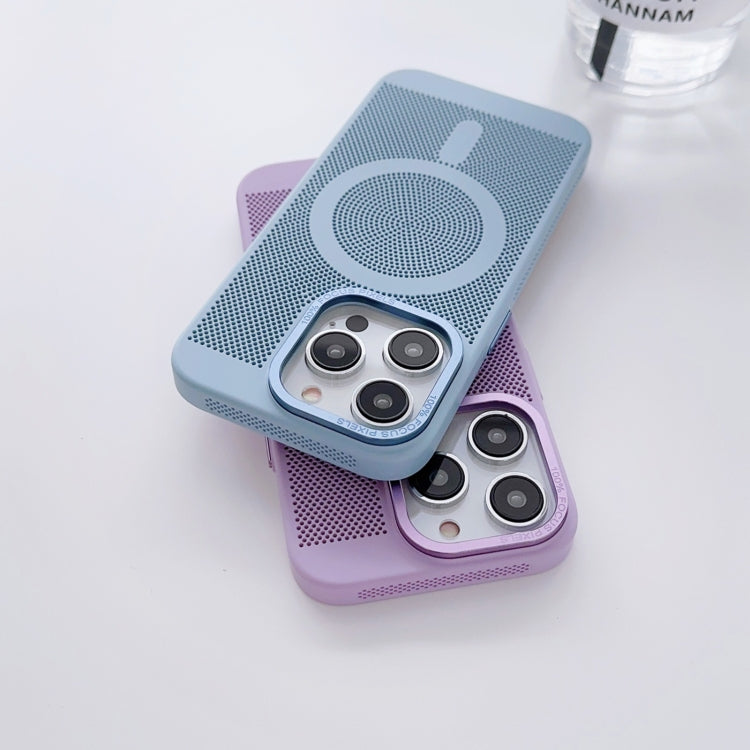 For iPhone 14 Pro Max Grid Cooling MagSafe Magnetic Phone Case(Sierra Blue) - iPhone 14 Pro Max Cases by buy2fix | Online Shopping UK | buy2fix