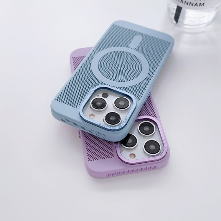 For iPhone 13 Grid Cooling MagSafe Magnetic Phone Case(Sierra Blue) - iPhone 13 Cases by buy2fix | Online Shopping UK | buy2fix