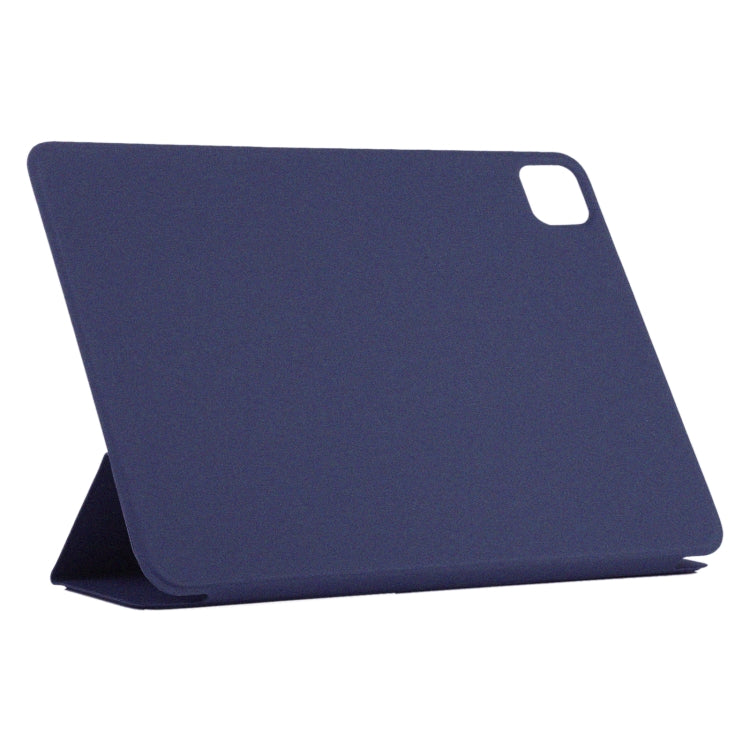 For iPad Air 13 2024 / Pro 12.9 2020 Non-buckle Double-sided Magnetic Flip Leather Tablet Case With Holder & Sleep / Wake-up Function(Dark Blue) - iPad Pro 12.9 (2020) Cases by buy2fix | Online Shopping UK | buy2fix