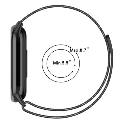 For Xiaomi Mi Band 8 Milanese Metal Watch Band(Space Grey) - Watch Bands by buy2fix | Online Shopping UK | buy2fix