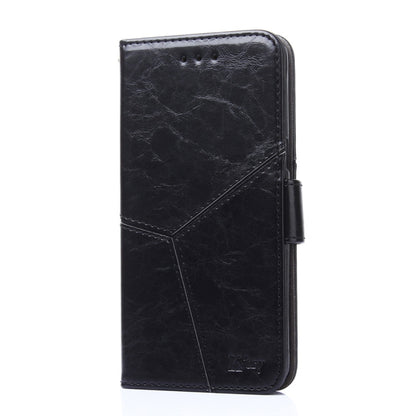 For Blackview A52 Geometric Stitching Flip Leather Phone Case(Black) - More Brand by buy2fix | Online Shopping UK | buy2fix
