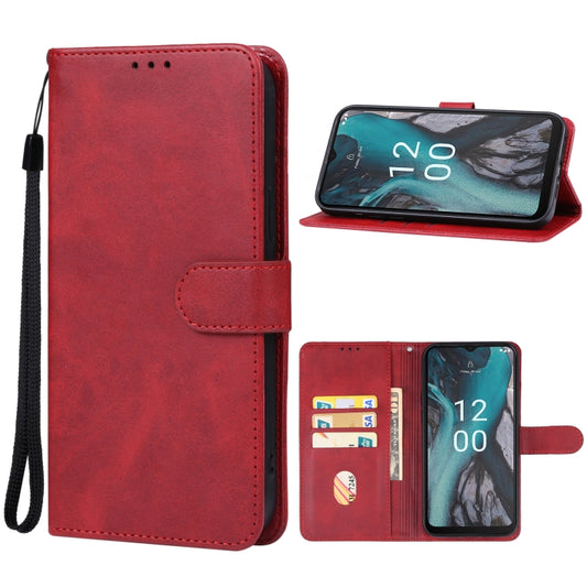 For Nokia C22 Leather Phone Case(Red) - Nokia Cases by buy2fix | Online Shopping UK | buy2fix
