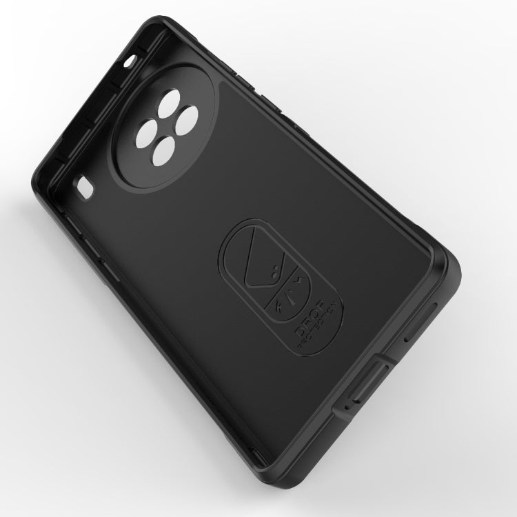 For vivo X90 5G Magic Shield TPU + Flannel Phone Case(Dark Grey) - vivo Cases by buy2fix | Online Shopping UK | buy2fix