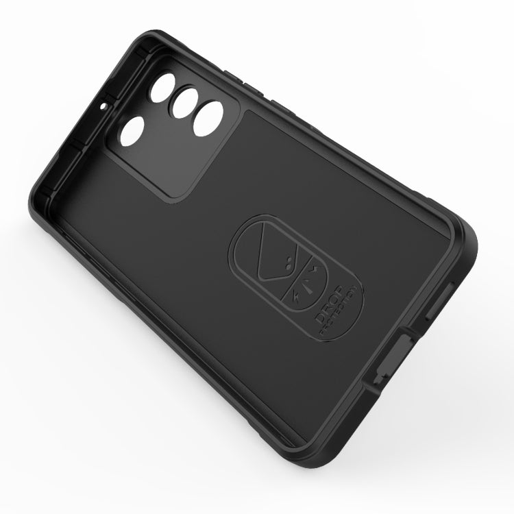 For vivo S16e 5G Magic Shield TPU + Flannel Phone Case(Dark Grey) - vivo Cases by buy2fix | Online Shopping UK | buy2fix