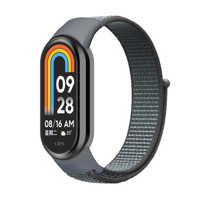 For Xiaomi Mi Band 8 Loop Nylon Watch Band(Grey) - Watch Bands by buy2fix | Online Shopping UK | buy2fix