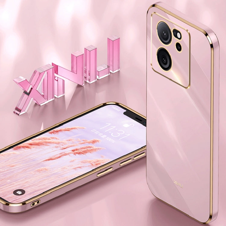 For Xiaomi Redmi K60 Ultra / Mi 13T XINLI Straight Edge 6D Electroplate TPU Phone Case(Mint Green) - Redmi K60 Ultra Cases by XINLI | Online Shopping UK | buy2fix