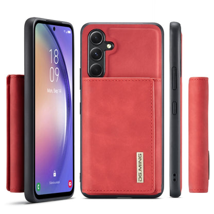 For Samsung Galaxy A54 5G DG.MING M1 Series 3-Fold Multi Card Wallet + Magnetic Phone Case(Red) - Galaxy Phone Cases by DG.MING | Online Shopping UK | buy2fix