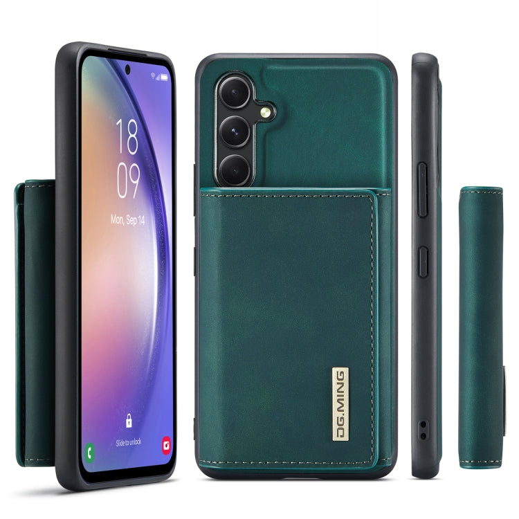 For Samsung Galaxy A54 5G DG.MING M1 Series 3-Fold Multi Card Wallet + Magnetic Phone Case(Green) - Galaxy Phone Cases by DG.MING | Online Shopping UK | buy2fix