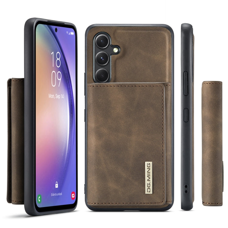 For Samsung Galaxy A54 5G DG.MING M1 Series 3-Fold Multi Card Wallet + Magnetic Phone Case(Coffee) - Galaxy Phone Cases by DG.MING | Online Shopping UK | buy2fix