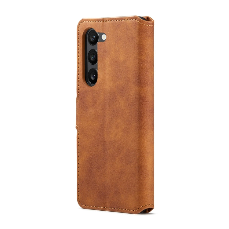 For Samsung Galaxy S23 5G DG.MING Retro Oil Edge Flip Leather Phone Case(Brown) - Galaxy S23 5G Cases by DG.MING | Online Shopping UK | buy2fix