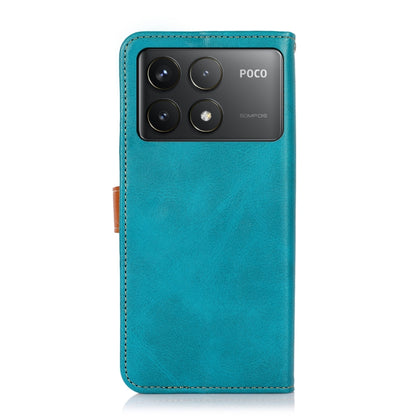 For Xiaomi Redmi K70 5G / K70 Pro 5G KHAZNEH Cowhide Texture Flip Leather Phone Case(Blue) - Xiaomi Cases by buy2fix | Online Shopping UK | buy2fix