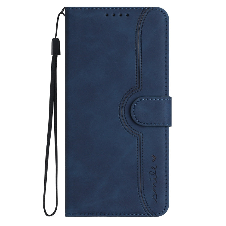 For Xiaomi Redmi K70 Heart Pattern Skin Feel Leather Phone Case(Royal Blue) - K70 Cases by buy2fix | Online Shopping UK | buy2fix