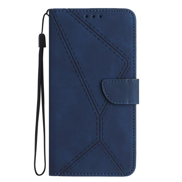 For Xiaomi Redmi Note 13 4G Global Stitching Embossed Leather Phone Case(Blue) - Note 13 Cases by buy2fix | Online Shopping UK | buy2fix