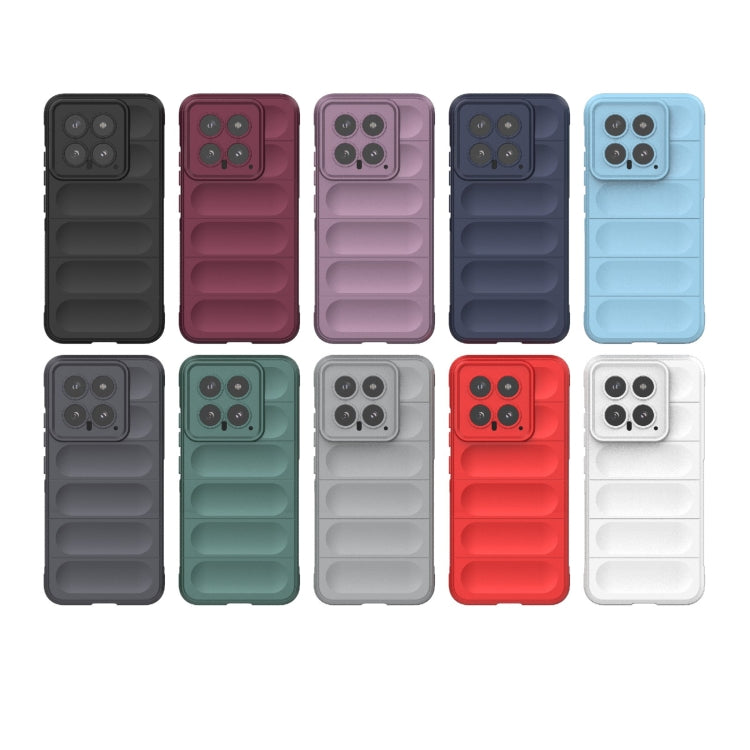 For Xiaomi 14 5G Magic Shield TPU + Flannel Phone Case(White) - 14 Cases by buy2fix | Online Shopping UK | buy2fix