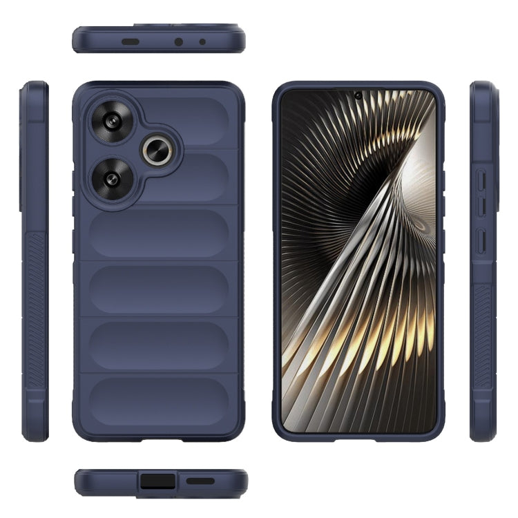 For Xiaomi Redmi Turbo 3 5G Magic Shield TPU + Flannel Phone Case(Dark Blue) - Xiaomi Cases by buy2fix | Online Shopping UK | buy2fix