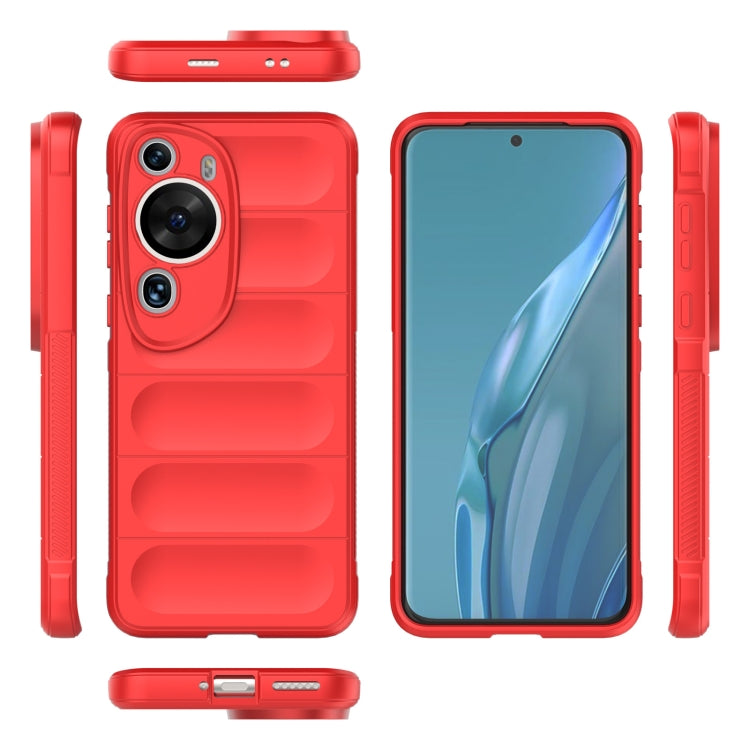 For Huawei P60 Art Magic Shield TPU + Flannel Phone Case(Grey) - Huawei Cases by buy2fix | Online Shopping UK | buy2fix