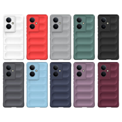 For vivo Y78+ Global Magic Shield TPU + Flannel Phone Case(Dark Grey) - vivo Cases by buy2fix | Online Shopping UK | buy2fix