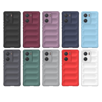 For vivo V29e 4G Global Magic Shield TPU + Flannel Phone Case(Dark Grey) - vivo Cases by buy2fix | Online Shopping UK | buy2fix
