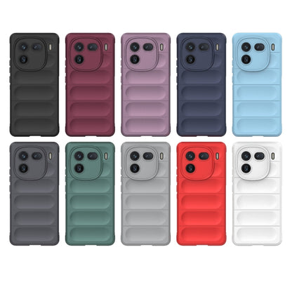 For vivo iQOO 12 5G Magic Shield TPU + Flannel Phone Case(Grey) - iQOO 12 Cases by buy2fix | Online Shopping UK | buy2fix