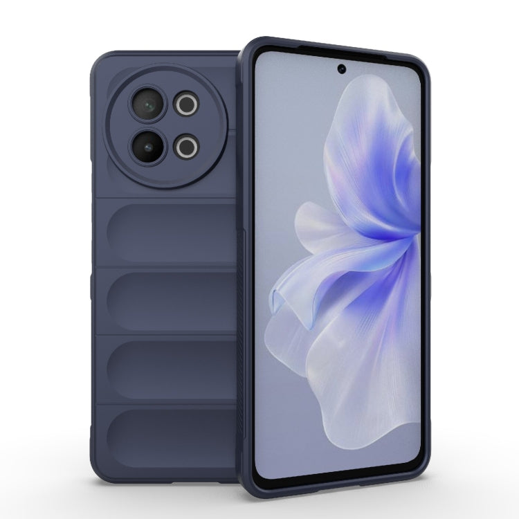 For vivo S18E 5G Magic Shield TPU + Flannel Phone Case(Dark Blue) - vivo Cases by buy2fix | Online Shopping UK | buy2fix