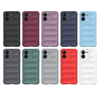 For vivo iQOO Z9 5G Magic Shield TPU + Flannel Phone Case(Dark Grey) - vivo Cases by buy2fix | Online Shopping UK | buy2fix