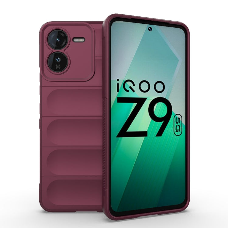 For vivo iQOO Z9 5G Magic Shield TPU + Flannel Phone Case(Wine Red) - vivo Cases by buy2fix | Online Shopping UK | buy2fix