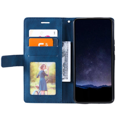 For Xiaomi 14 Pro Skin Feel Splicing Leather Phone Case(Blue) - 14 Pro Cases by buy2fix | Online Shopping UK | buy2fix