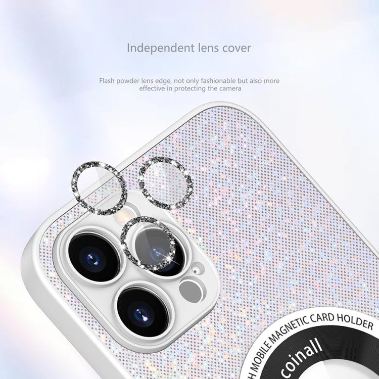 For iPhone 13 Colorful Glitter Magnetic Magsafe TPU + PC Phone Case(White) - iPhone 13 Cases by buy2fix | Online Shopping UK | buy2fix