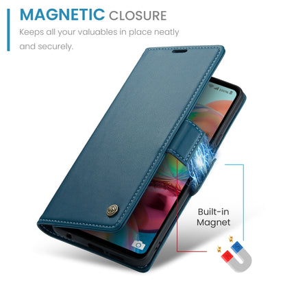 For Samsung Galaxy A71 4G CaseMe 023 Butterfly Buckle Litchi Texture RFID Anti-theft Leather Phone Case(Blue) - Galaxy Phone Cases by CaseMe | Online Shopping UK | buy2fix