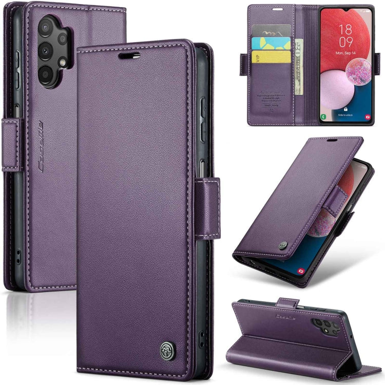 For Samsung Galaxy A13 4G/5G/A04s/A04/M13 5G CaseMe 023 Butterfly Buckle Litchi Texture RFID Anti-theft Leather Phone Case(Pearly Purple) - Galaxy Phone Cases by CaseMe | Online Shopping UK | buy2fix