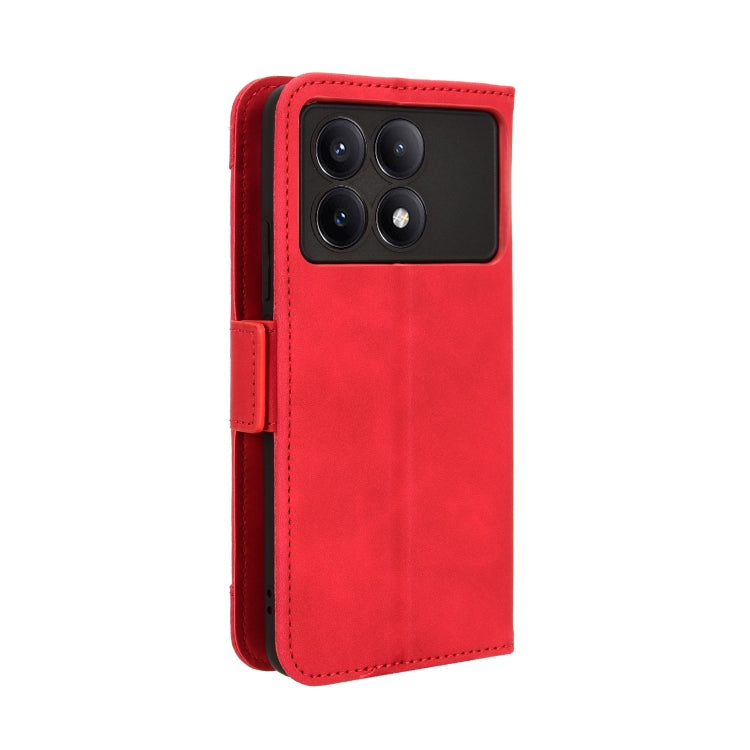 For Xiaomi Redmi K70 / K70 Pro 5G Skin Feel Calf Texture Card Slots Leather Phone Case(Red) - K70 Pro Cases by buy2fix | Online Shopping UK | buy2fix