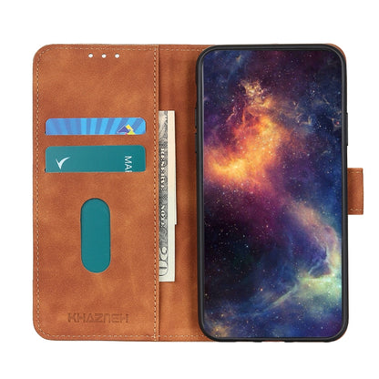 For Xiaomi Redmi 12 4G KHAZNEH Retro Texture Flip Leather Phone Case(Brown) - Xiaomi Cases by buy2fix | Online Shopping UK | buy2fix