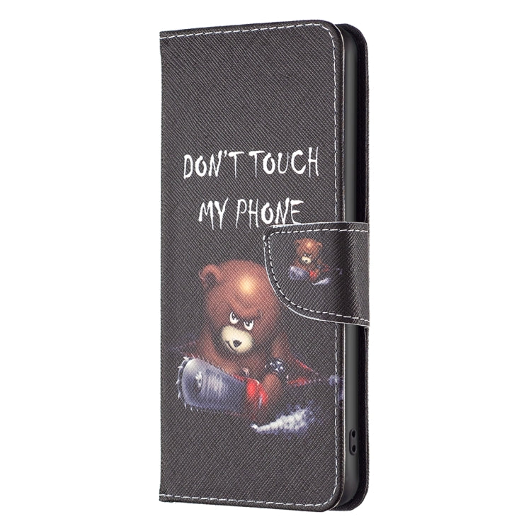 For Xiaomi Redmi Note 13 Pro 4G Global Colored Drawing Pattern Leather Phone Case(Bear) - Note 13 Pro Cases by buy2fix | Online Shopping UK | buy2fix